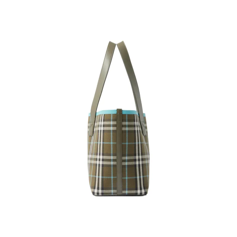 Burberry Cotton Canvas Bag, Tote Bag, Shopping Bag, Handbag Trumpets Women's Olive Green-3