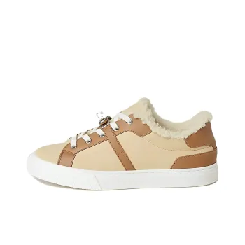 HERMES Day Anti-Slip Wear-Resistant Low-Top Skateboard Shoes Women's Gold Beige