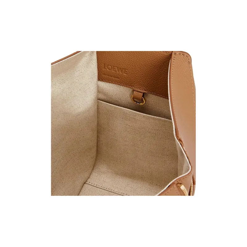 LOEWE Hammock Soft Grained Calfskin Shoulder Bag Crossbody Bag Handbag Regular Women's Toffee Color-6