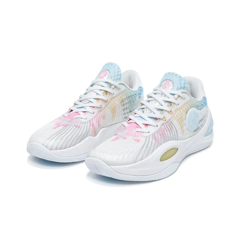 RIGORER Reeves Generation Low Top Basketball Shoes Men's White Pink Yellow-3