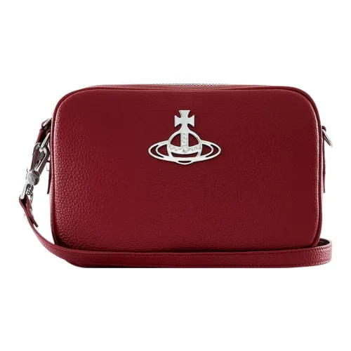 Vivienne Westwood ANNA Recycled Polyurethane Camera Bag, Shoulder Bag, Crossbody Bag Women's Red
