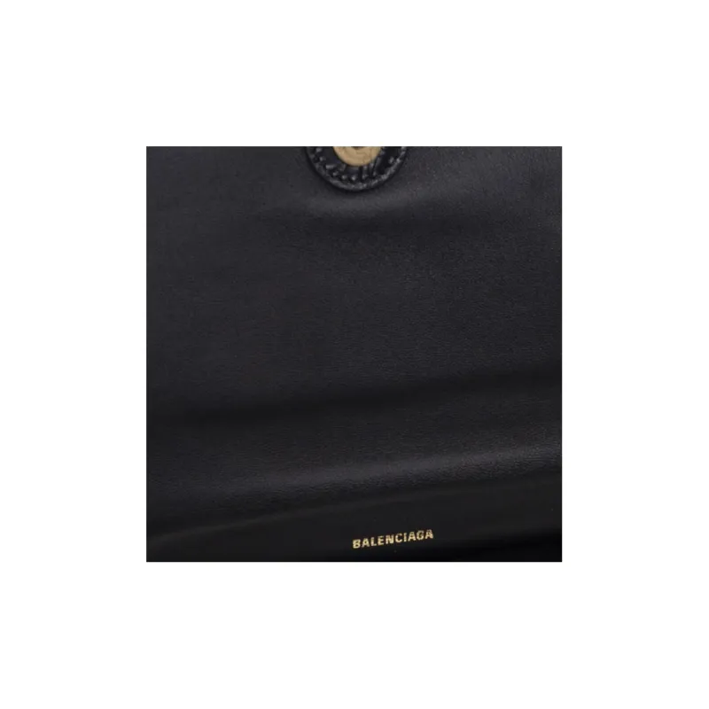 Balenciaga Quilting Leather Clutch Regular Women's Black-3