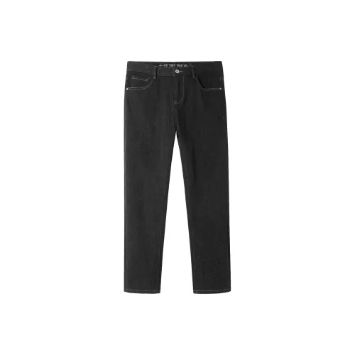 HLA Jeans Men Black Bull Whitening 6C