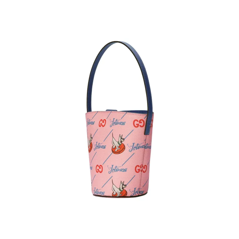 GUCCI Supreme Canvas Bucket Bag Handbag Regular Kids' Pink-1