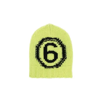 MM6 Maison Margiela Logo Intarsia Knitted Beanie