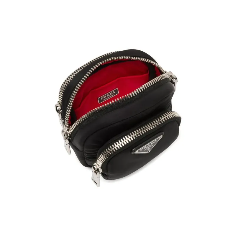 PRADA Nylon Clutch Coin Purse Regular Women's Black-3