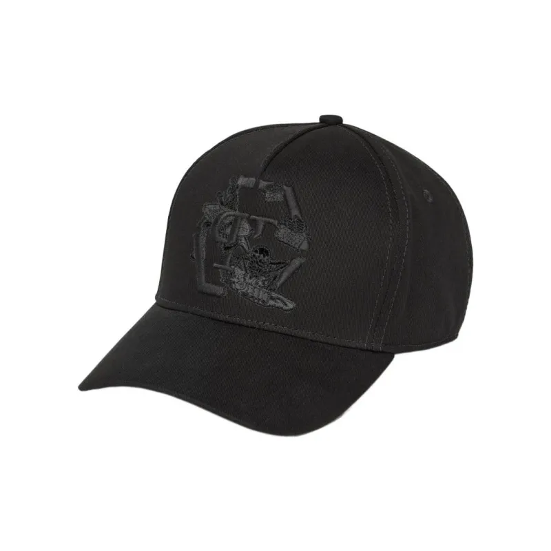 PHILIPP PLEIN Cotton Baseball Caps Men's Black-0