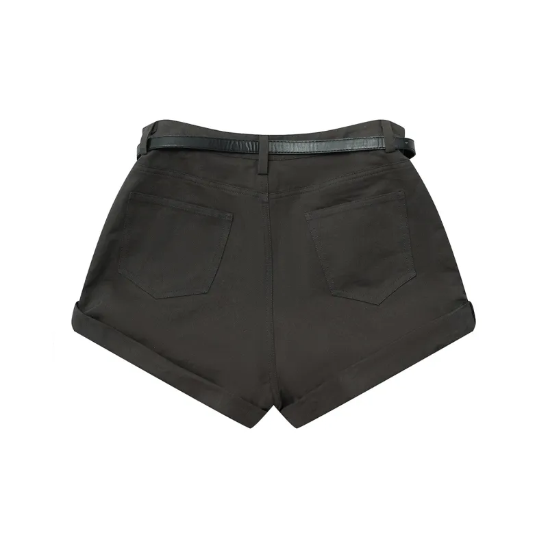 Heartboon Casual Shorts Women's Iron Gray-1