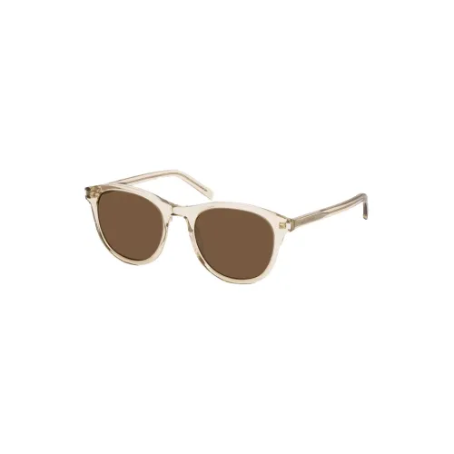 SAINT LAURENT Plastic Oval Sunglasses Unisex Yellow