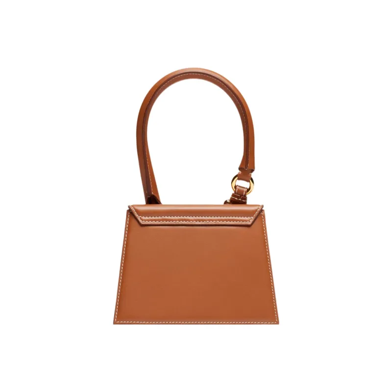 Jacquemus Le Chiquito Moyen Cow Leather Shoulder Bag Crossbody Bag Handbag Medium Size Women's Light Brown-2