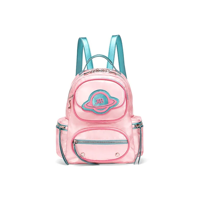 JELLYTOYBOY Fabric+PU Xingji Bag Backpack Medium Size Women's Black/Silver/Pink-24