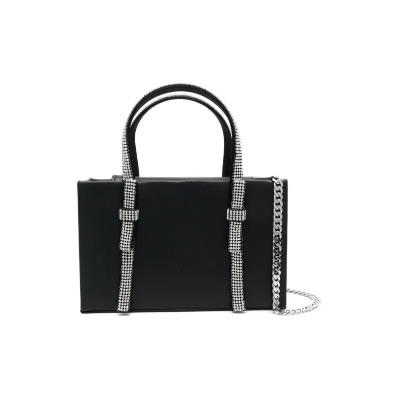 KARA Lambskin Tote Bag Shopping Bag Shoulder Bag Crossbody Bag Handbag Women's Black-0
