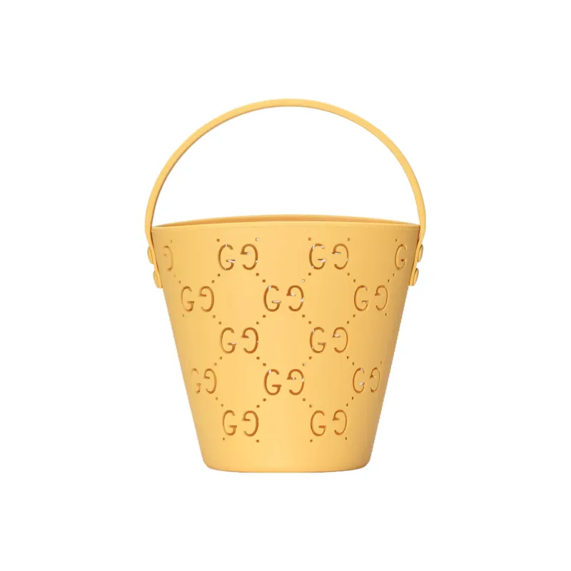 GUCCI Rubber Bucket Bag Handbag Kids' Bag Kids' Yellow-2