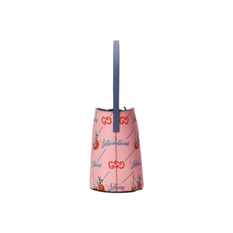 GUCCI Supreme Canvas Bucket Bag Handbag Regular Kids' Pink-2
