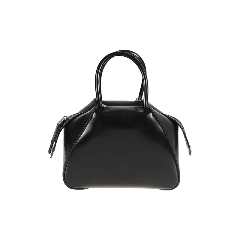 PRADA Leather One Shoulder Handbag Regular Women's Black-2