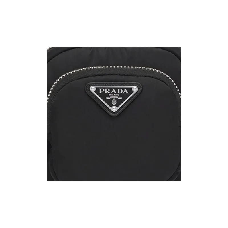 PRADA Nylon Clutch Coin Purse Regular Women's Black-5
