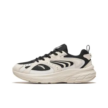 Anta AT956 Cushioning Anti Slip And Wear Resistant Low Top Retro Running Shoes Women's Beige Black