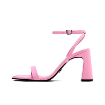 ZARA One-Strap Sandals 8.5cm Women's Pink