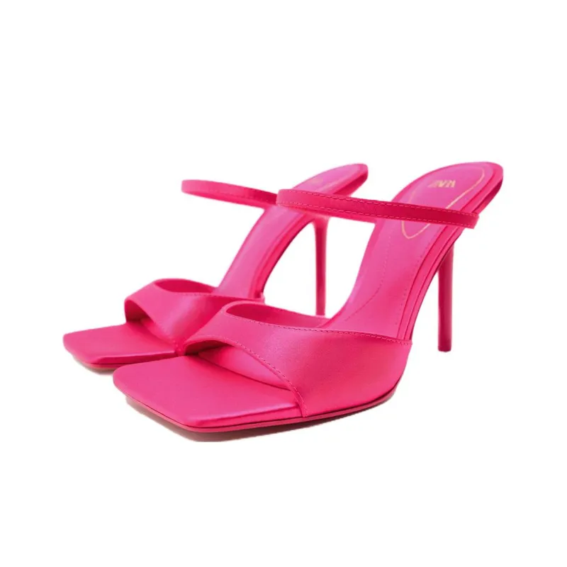 ZARA Strap Sandals Women's Peach Pink-1