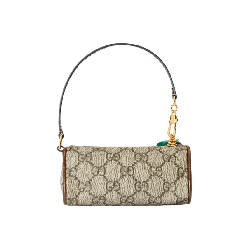 GUCCI Canvas With Leather Canvas Bag, Handbag Mini Men's Brown-4