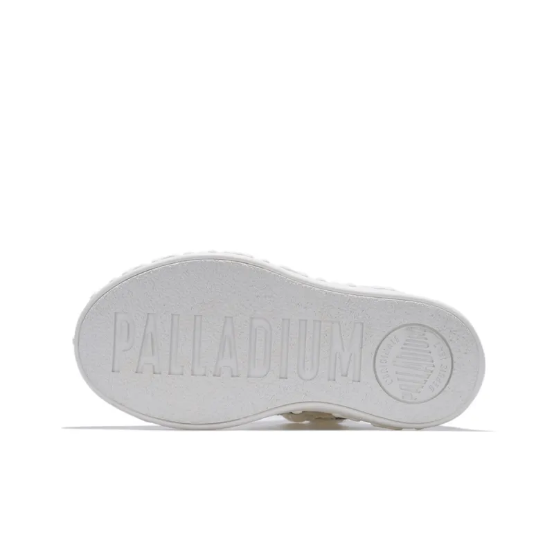 Palladium Slip Resistant Low Top Skateboard Shoes Unisex White-4