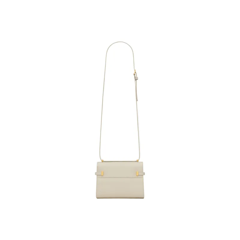 SAINT LAURENT SL MANHATTAN Cow Leather Shoulder Bag, Crossbody Bag Mini Women's Vintage White-4