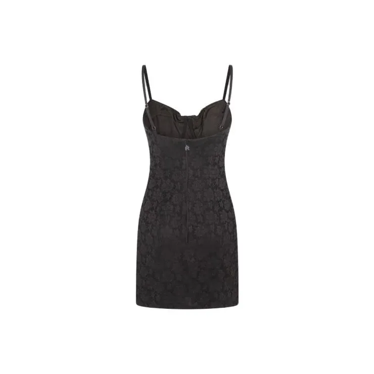 Rotate Floral Jacquard Stretch Mini Dress-1