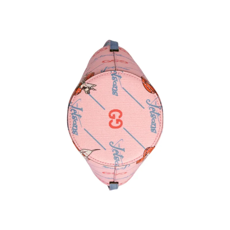 GUCCI Supreme Canvas Bucket Bag Handbag Regular Kids' Pink-5