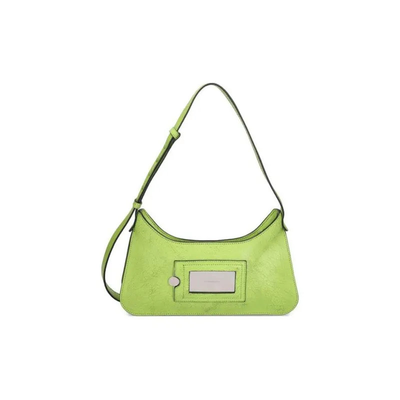 Acne Studios Cow Leather Handbag, Shoulder Bag Women's Green-3