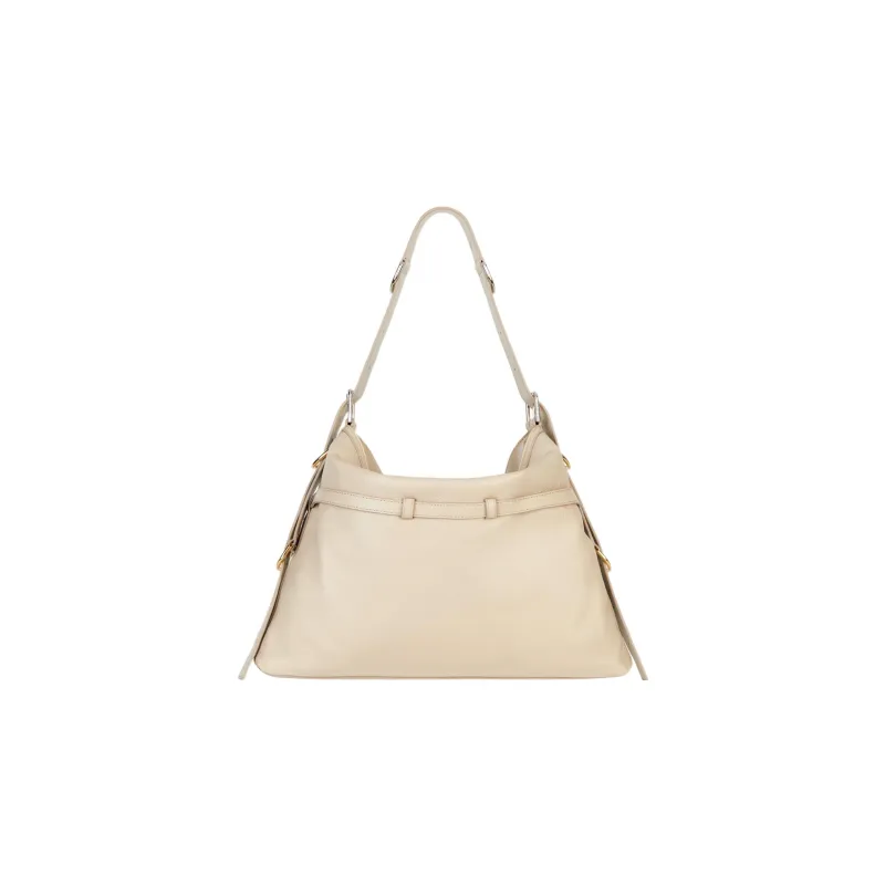 Givenchy Voyou Cow Leather Handbag, Shoulder Bag Women's Natural Beige-2