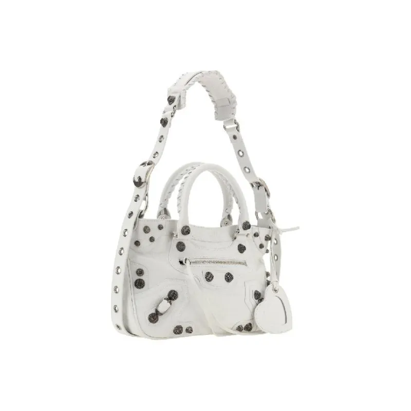 Balenciaga Lambskin One Shoulder Handbags Regular Women's White-1