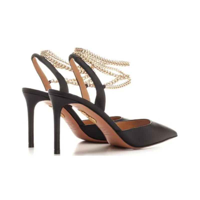 AQUAZZURA Flash 95mm Leather Pumps-3