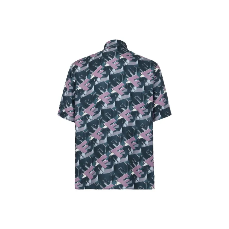 FENDI 3D Effect Short Sleeved Shirt-1