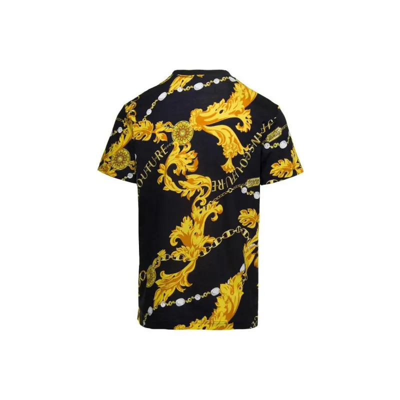 VERSACE JEANS COUTURE Barocco print Cotton T shirt-1