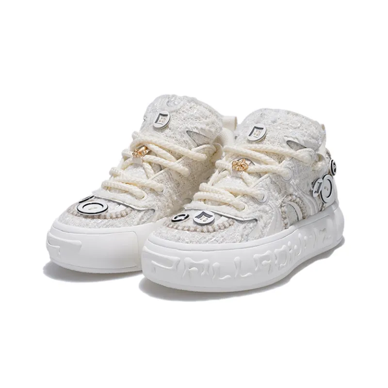 Palladium Slip Resistant Low Top Skateboard Shoes Unisex White-1