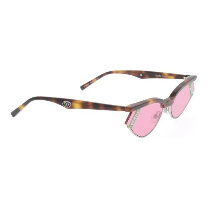 FENDI 800 Silver Acetate Butterfly Sunglasses Women's Tortoiseshell-1