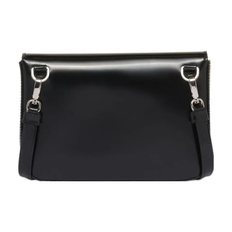 PRADA Leather Shoulder Bag, Crossbody Bag Mini Men's Black-1