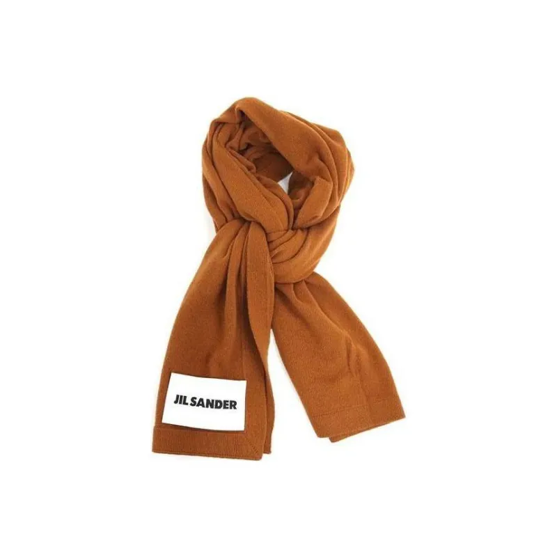 JIL SANDER Knit Scarves Men Brown-0