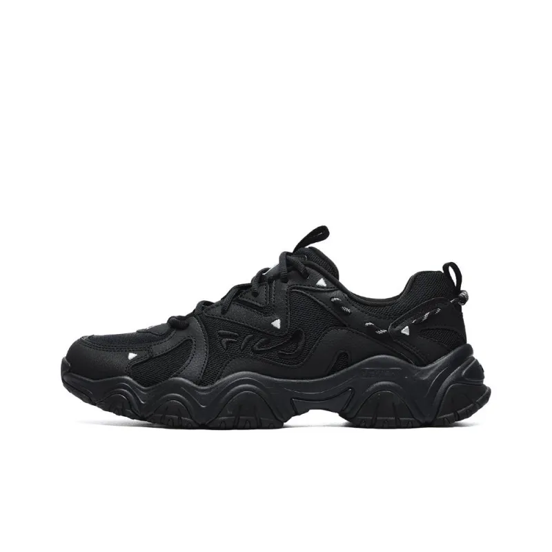FILA Fluid 4 Cat Paw 4.0 Breathable Lightweight Rebound Low Top Casual Shoes Men's Black-0