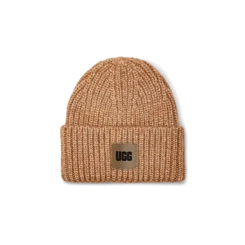 UGG Acrylic Beanies Unisex Camel