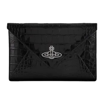 Vivienne Westwood Calfskin Envelope Clutch Women's Black