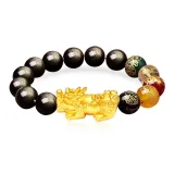 Five Gods of Wealth Chinese Auspicious Animal Beaded Bracelet