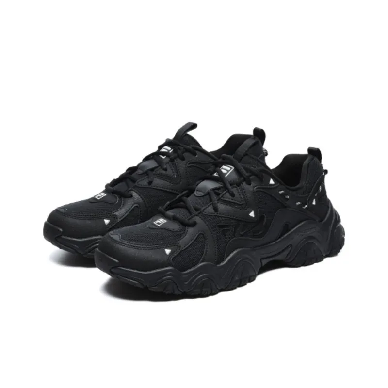 FILA Fluid 4 Cat Paw 4.0 Breathable Lightweight Rebound Low Top Casual Shoes Men's Black-2