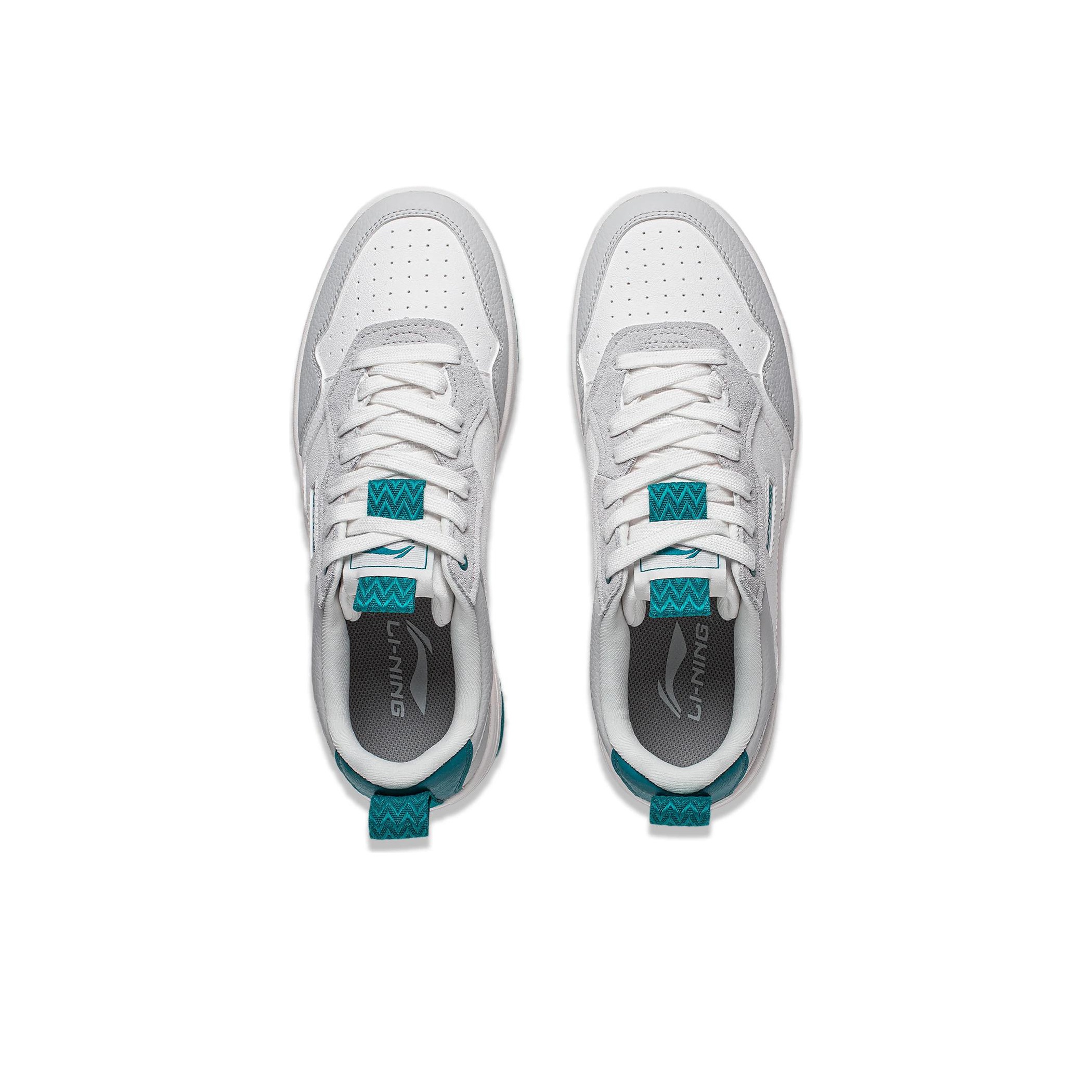 LINING Star Sugar Skateboard Shoes Men Low-Top Mist White