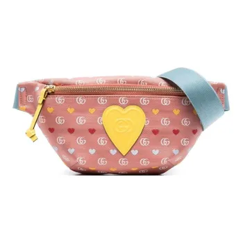 GUCCI Fabric Sling Bags One Shoulder Crossbody Fanny Pack Regular Kids' Red