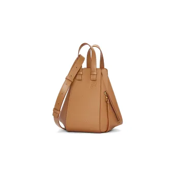 LOEWE Hammock Soft Grained Cow Leather Shoulder Bag Crossbody Bag Handbag Small Size Women's Toffee Color