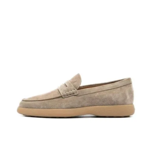 TOD'S Logo-debossed Suede Penny Loafers