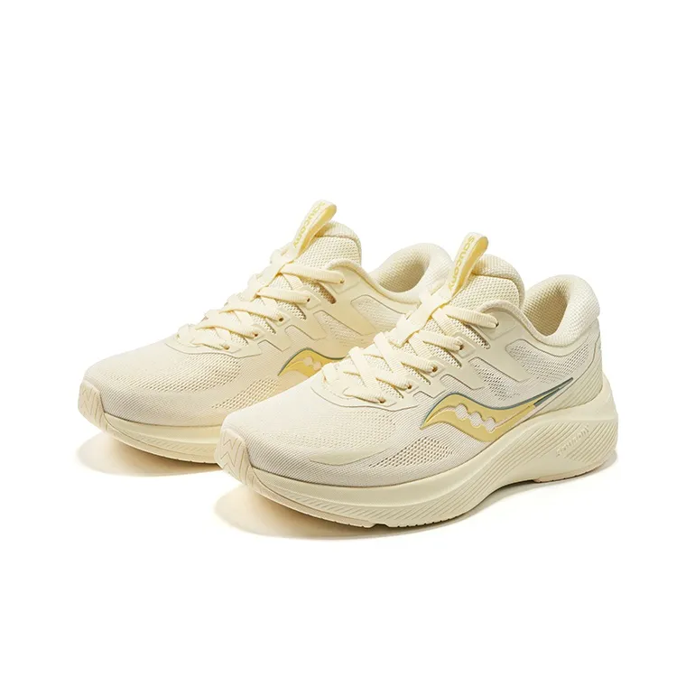 Saucony Lancer Anti Slip Wear Resistant Low Top Training Running Shoes Women's Light Yellow-2