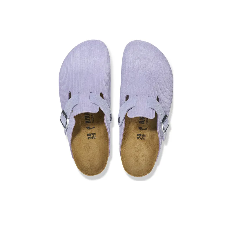 Birkenstock Boston Embossed Corduroy Suede Purple Fog-3