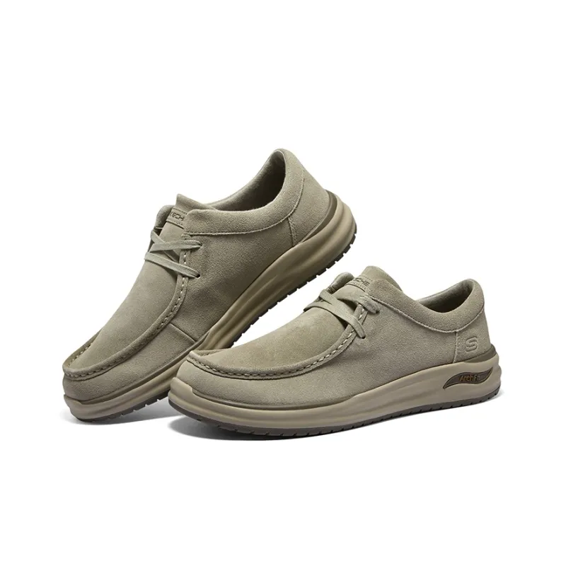 Skechers Cushioning Low Top Casual Shoes Men's Taupe-3